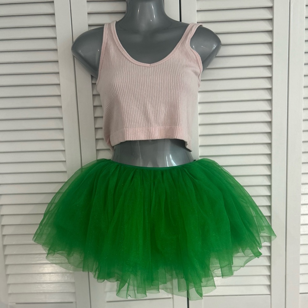 Green Tutu - 5 full fluffy layers- one size